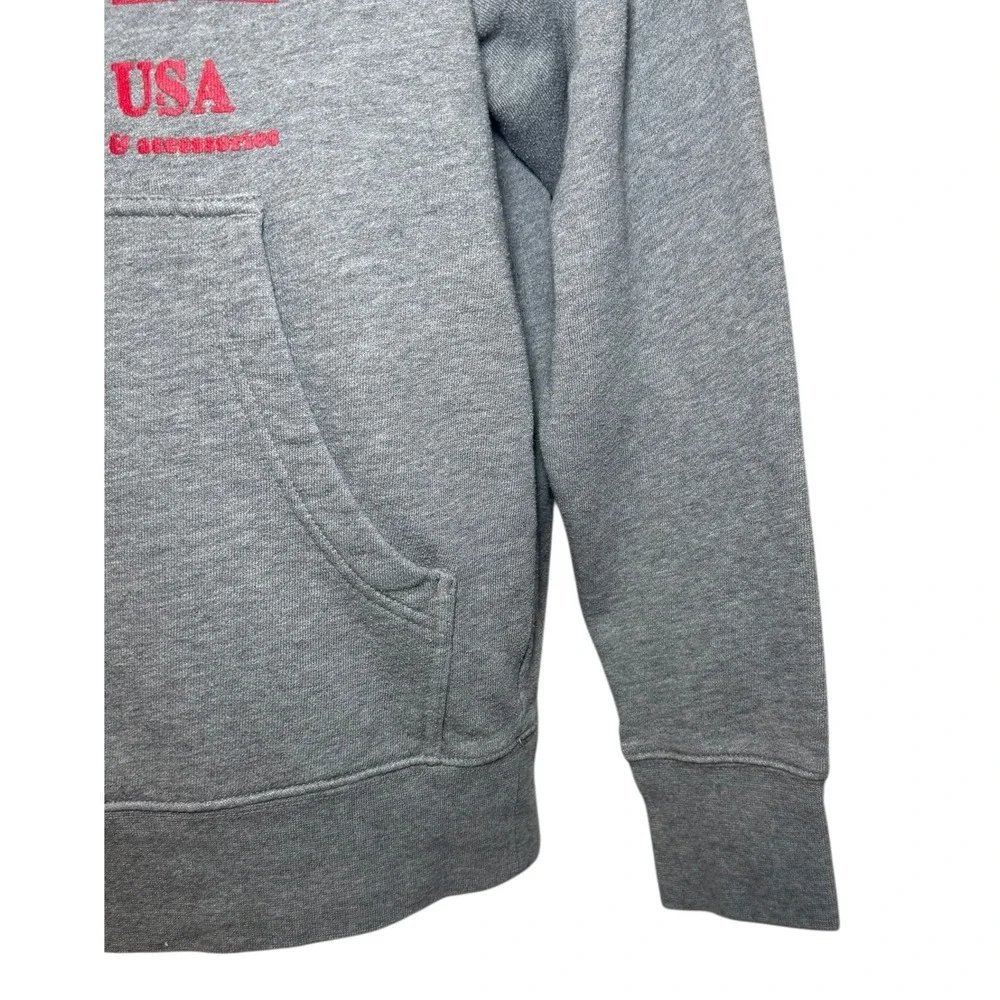 The North Face Berkeley Calif‎ USA Gray Red Logo Hoodie Sweatshirt Mens Small